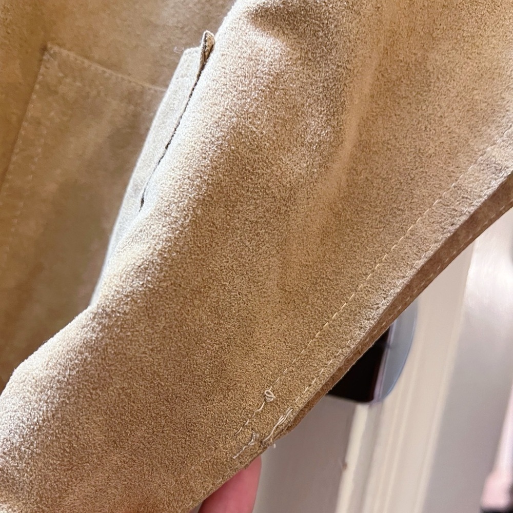 Ultrasuede Camel Dress Women’s S-M Tan Sleeveless Button-Down Midi Vintage - Picture 9 of 13